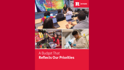 Cover image of the Rutgers Budget Brochure