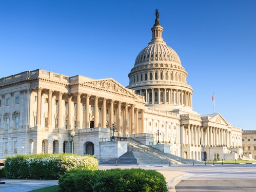 United States US Capitol Building as seen from Independence Avenue in Washington, DC