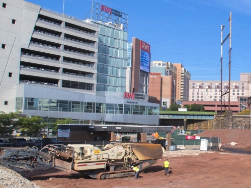 Construction on the future NJ Innovation & Technology HUB in New Brunswick