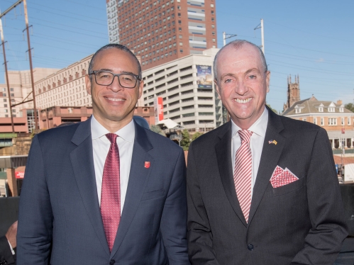 Rutgers President Holloway and New Jersey Governor Phil Murphy