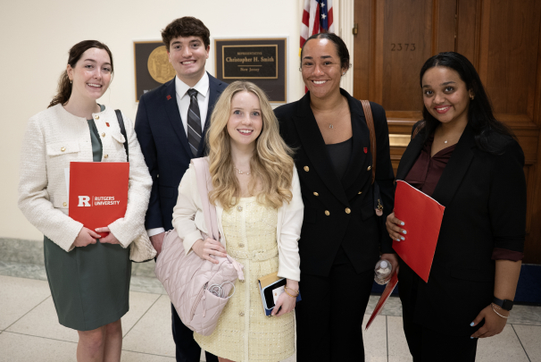 Rutgers Advocacy Corps students attend hill meetings.